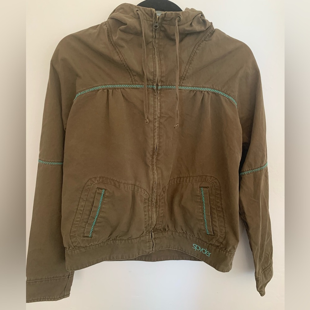 Spider brand . Size M Woman Green sport jacket .Unique style for you .